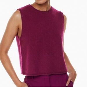 NWT Aritzia Ellipsis Luxe Cashmere Tank (color grapevine, S)